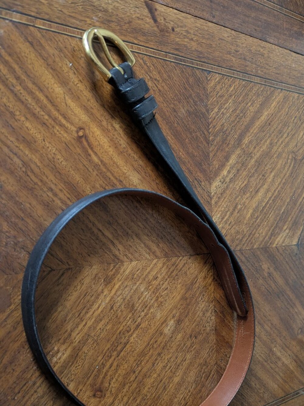 vintage black Coach leather belt